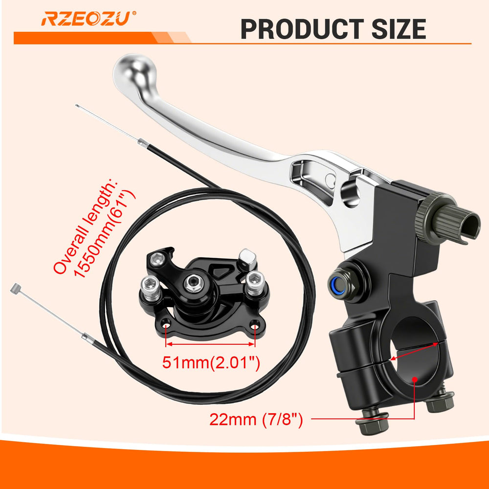 RZEOZU rear brake caliper mounting for minibikes