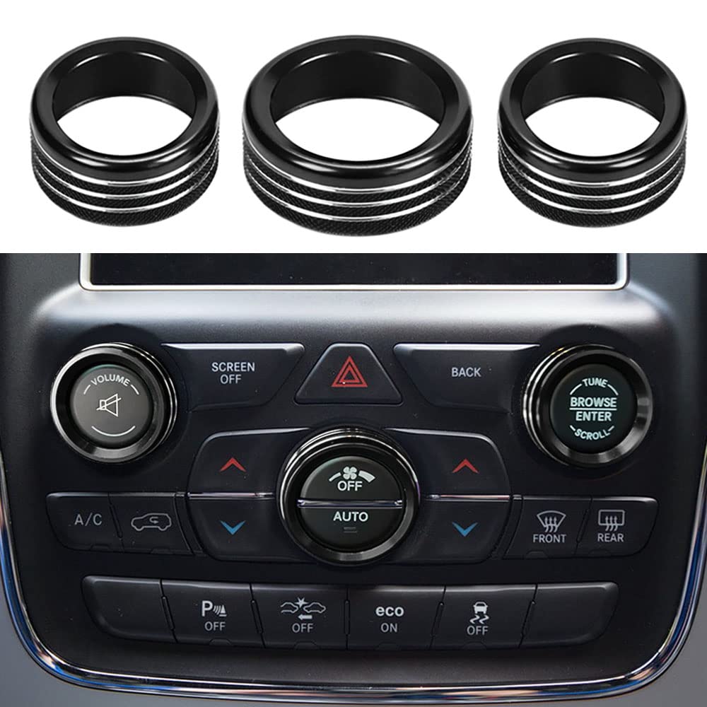 RZXKK AC volume knob cover on a Dodge Durango for durable protection.