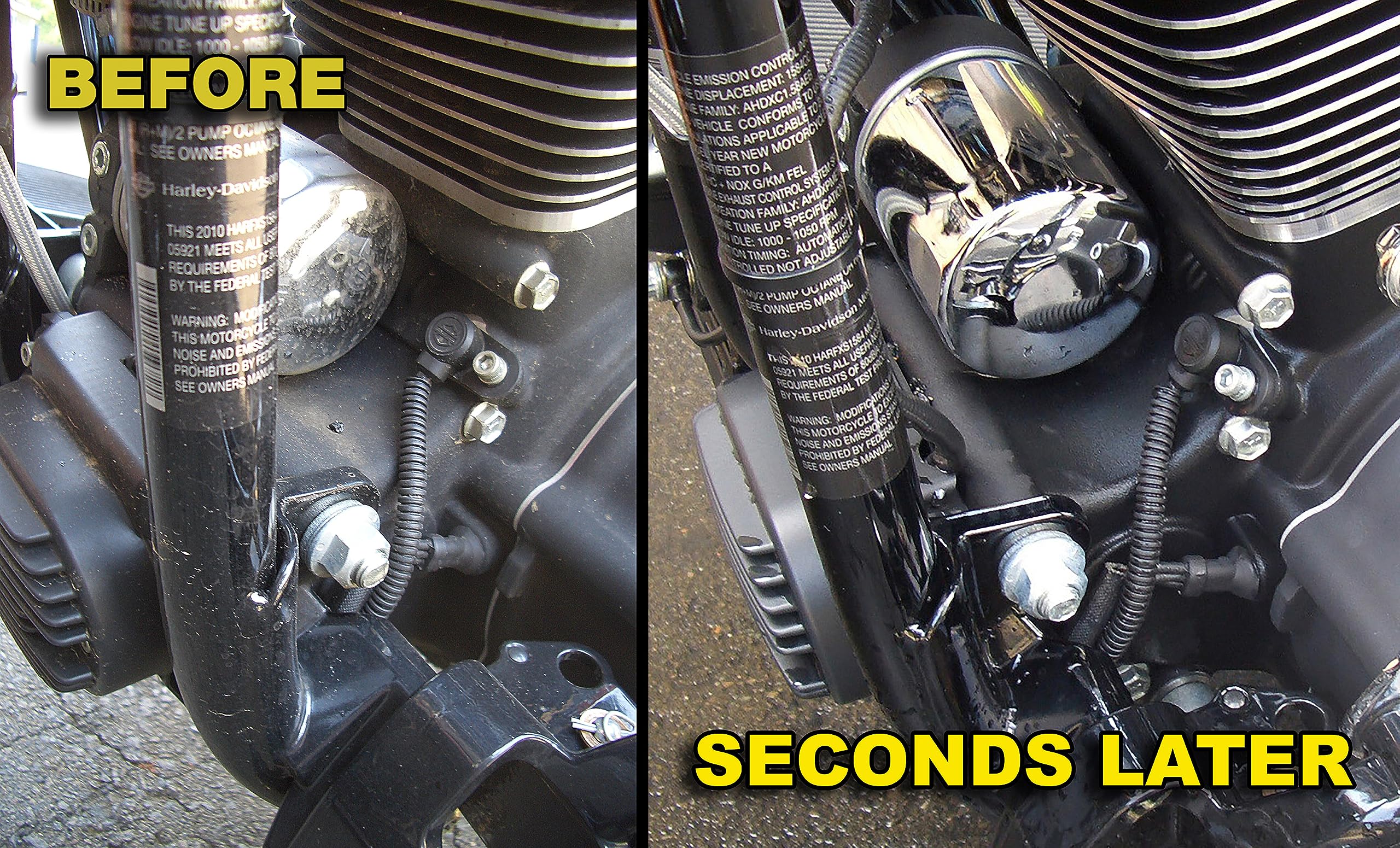 S100 Total Cycle Cleaner biodegradable formula safe on paint and plastics.