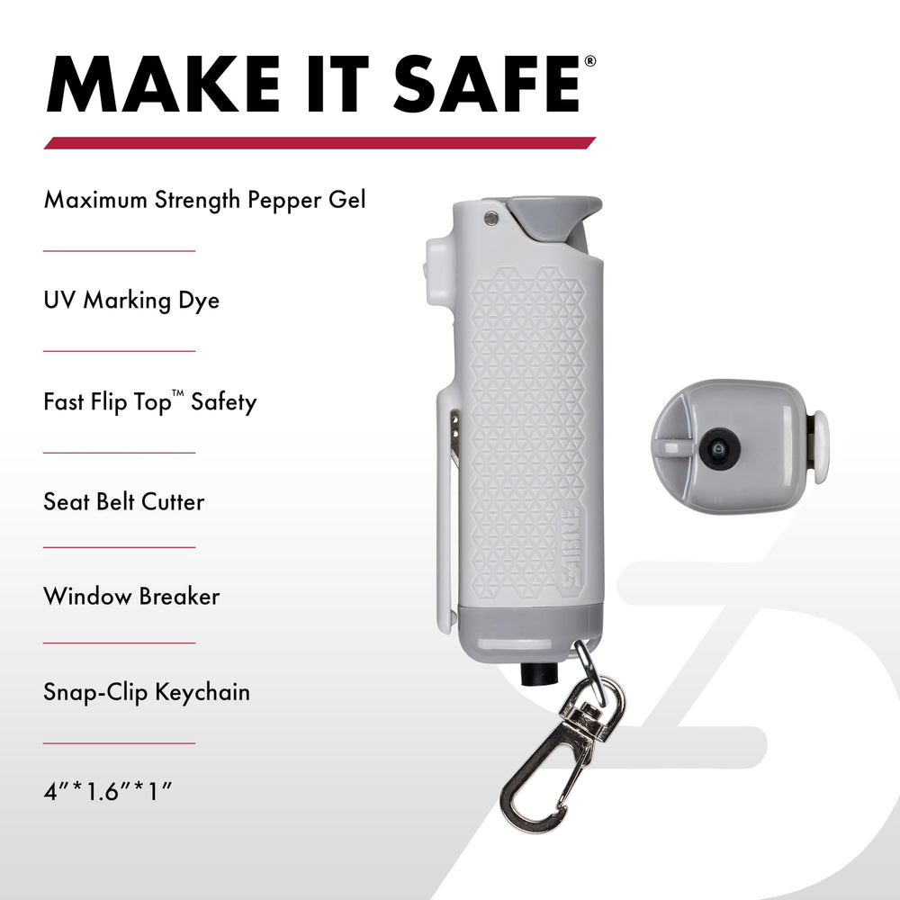 SABRE Safe Escape seatbelt cutter demonstrates quick release during emergencies.