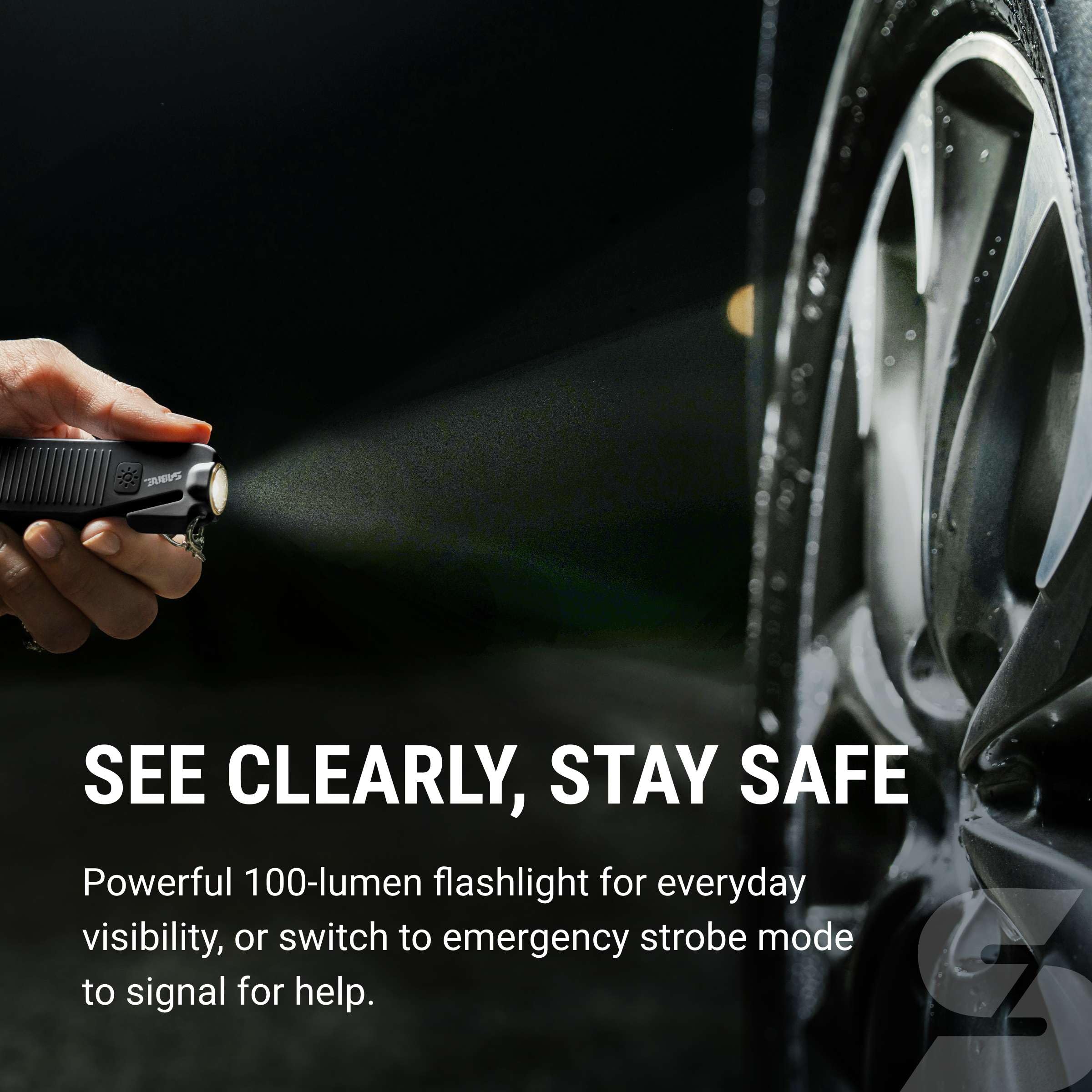 SABRE Safe Escape Tool emergency-kit-ready design supports road-trip preparedness.