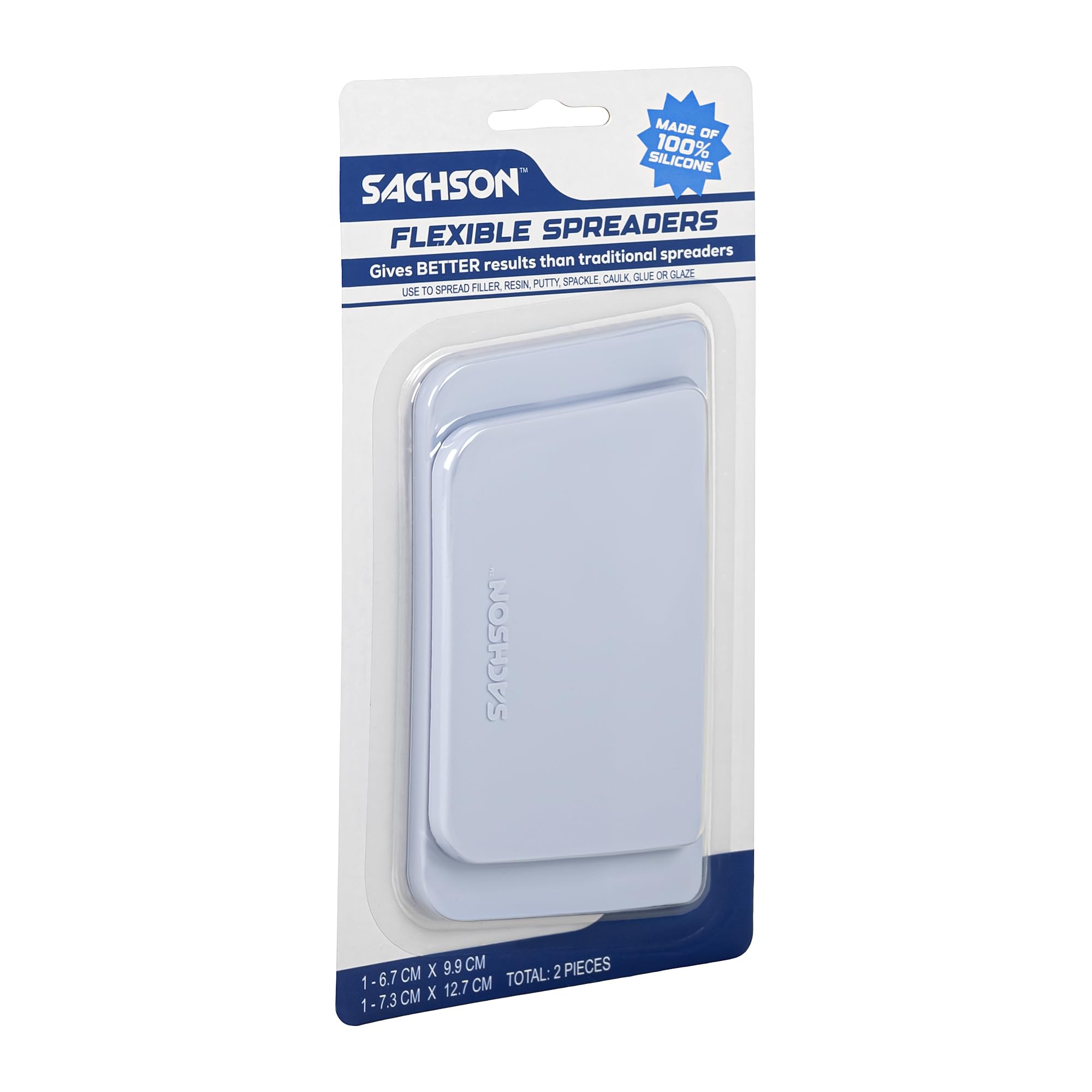 SACHSON silicone spreader flexes to contours for even glaze finish.