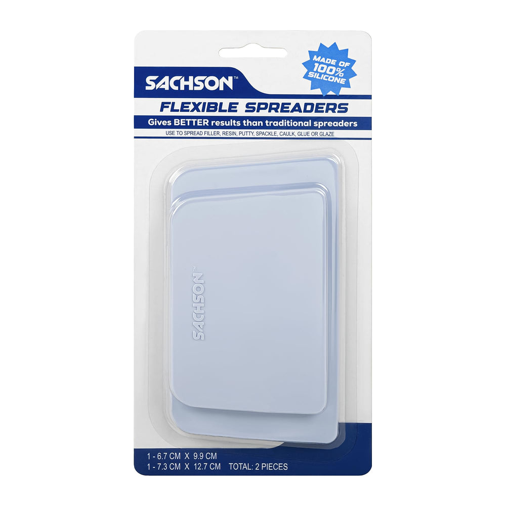 SACHSON silicone spreaders 2-piece set for smooth body filler application.