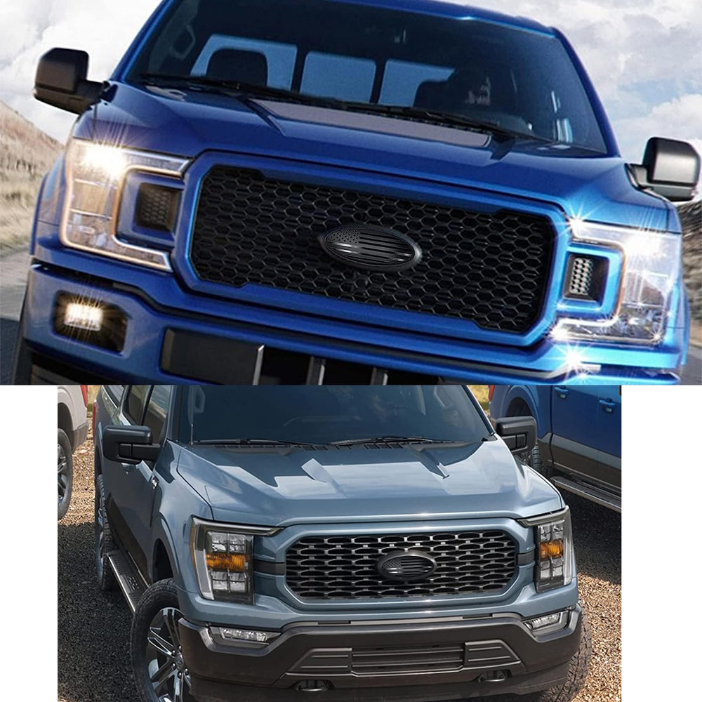 Sadkunf two-piece emblem overlay set, fits 9.5-inch emblems on F-150.
