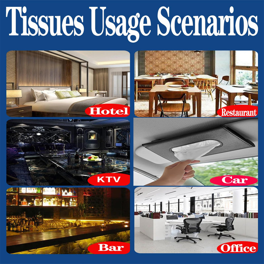 SADYFON 18-pack car tissues visible in compact bundle for travel