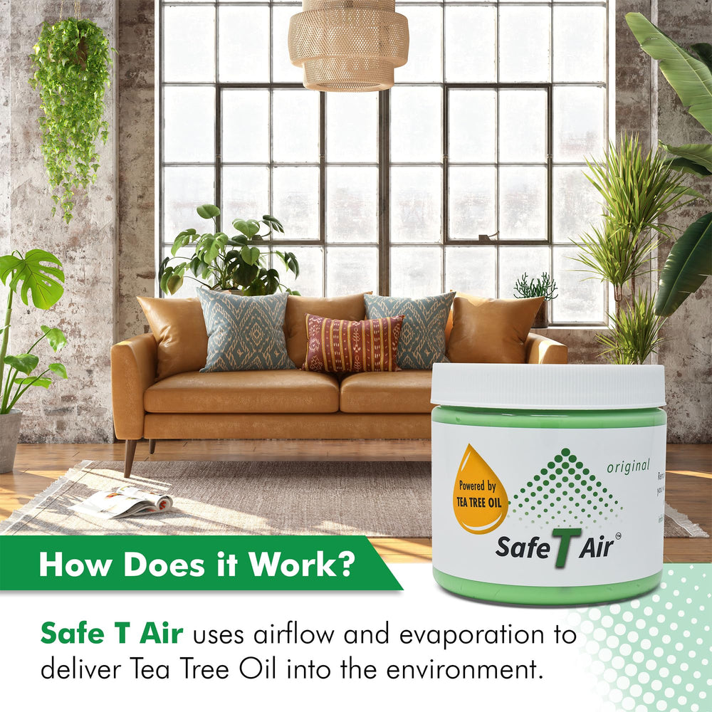 Safe T Air Tea Tree Gel in car cup holder