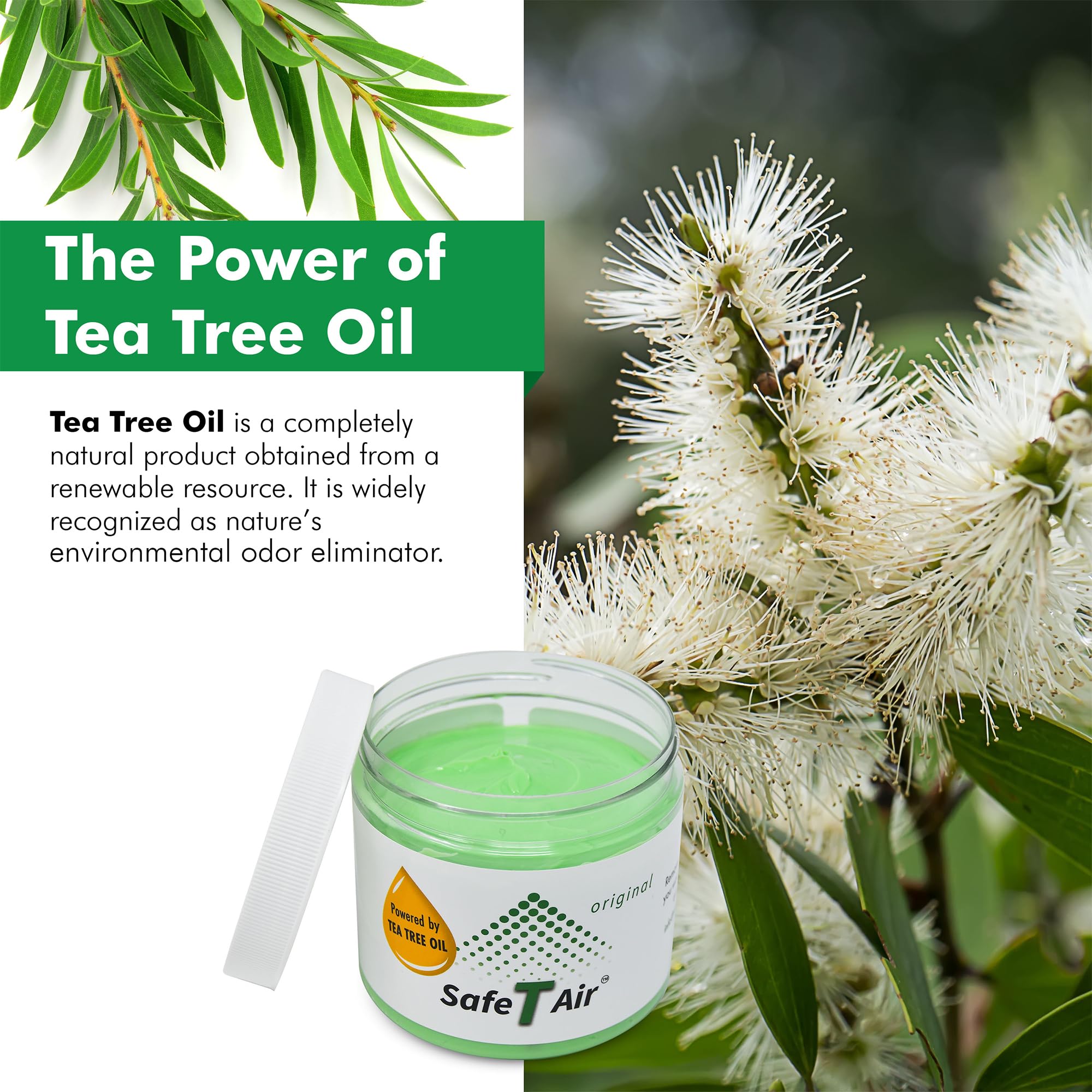 Safe T Air Tea Tree Gel lid open ready for use