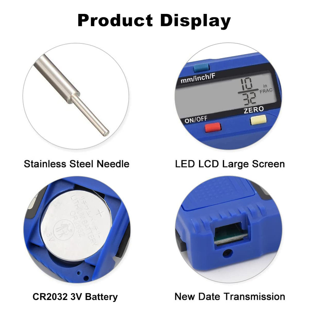 SAFELIFE digital gauge with large LCD for easy tire depth checks.