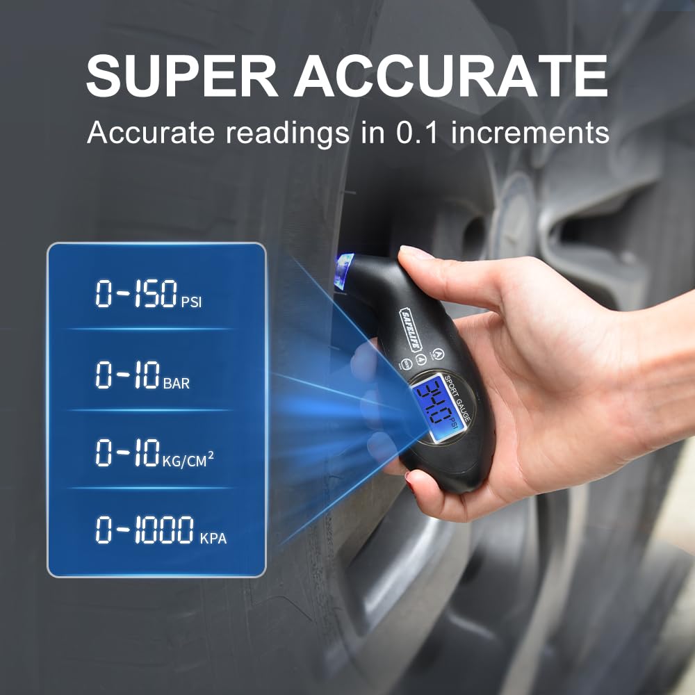 SAFELIFE gauge seals with valve stem for accurate readings