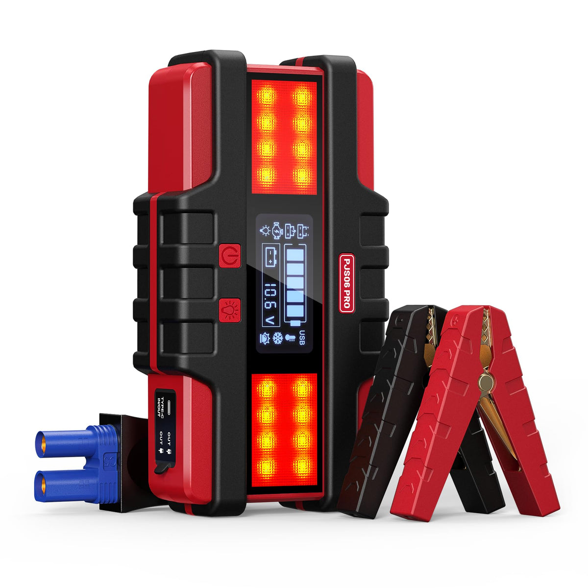 Safemate PJS06 Pro 4000A jump starter front view for quick roadside starts