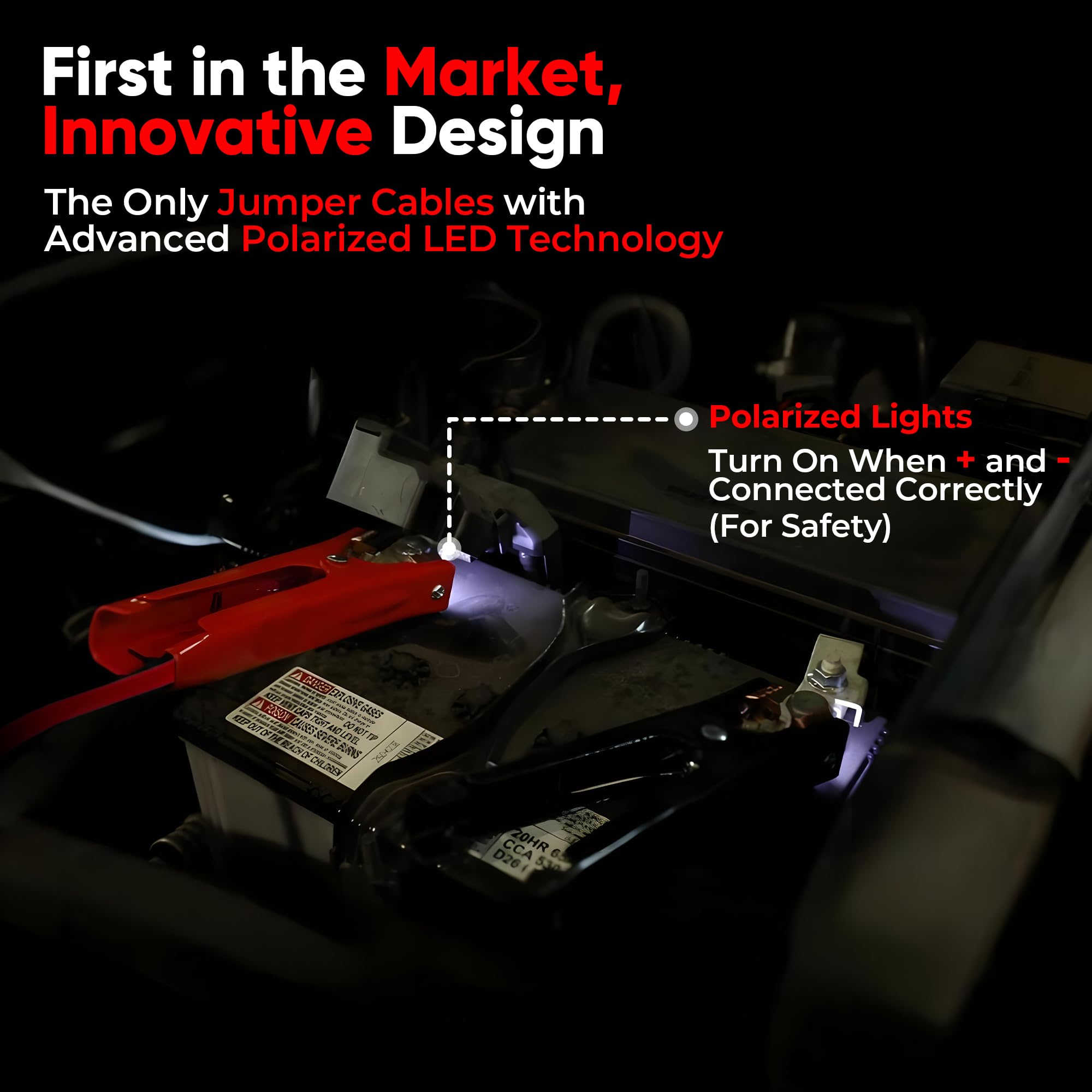 Safe Start Illumi jumper cables misconnection protection prevents sparks