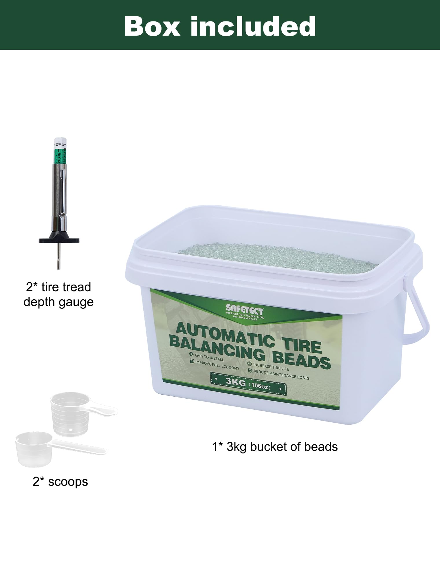 Safetect beads kit designed for trucks and off-road tires