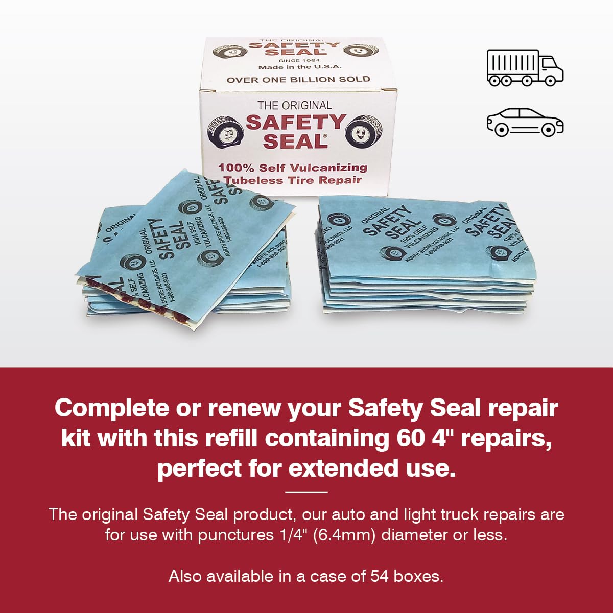 Safety Seal Auto/LT refill front view shows compact packaging ideal for storage.