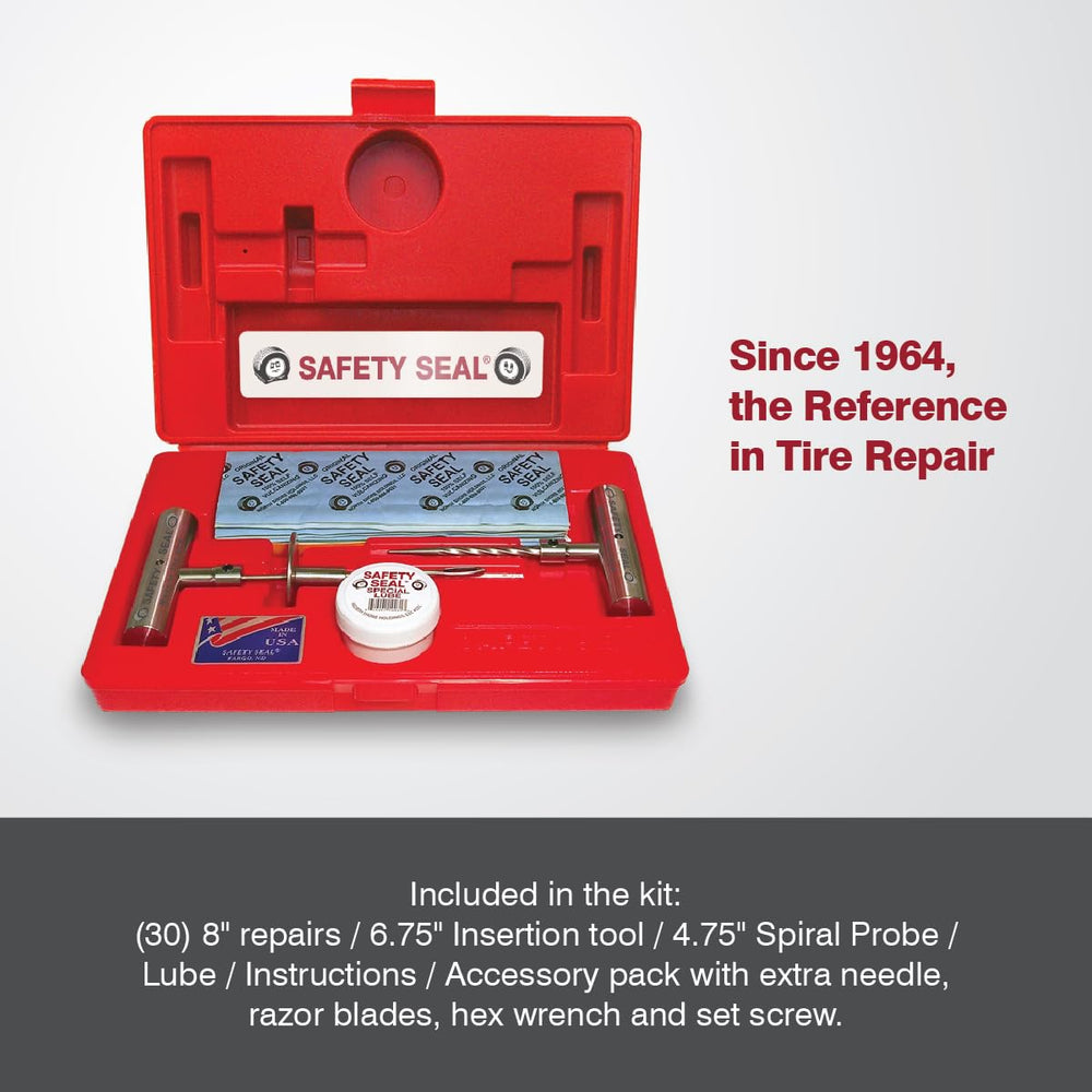 Safety Seal Truck Deluxe Kit includes 30 eight-inch repairs for on-site fixes.