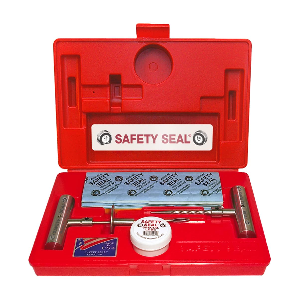 Safety Seal Truck Deluxe Kit with case and tools for fast tubeless repairs.