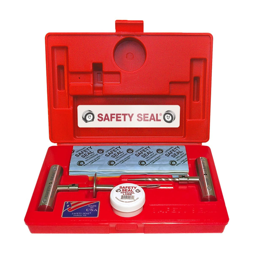 Safety Seal Truck Deluxe Kit with case and tools for fast tubeless repairs.