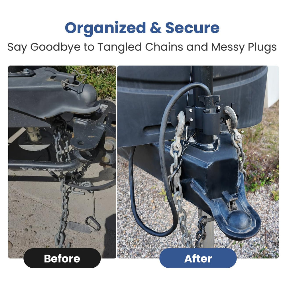 Safoner 7-way plug holder upside-down design protecting connections