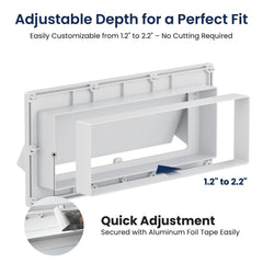 Automatic flapper on the Safoner vent cover opens with exhaust airflow and closes by gravity.