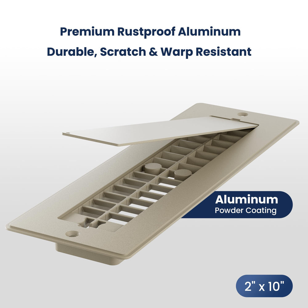 Safoner removable cover fits the register, helping keep debris at bay