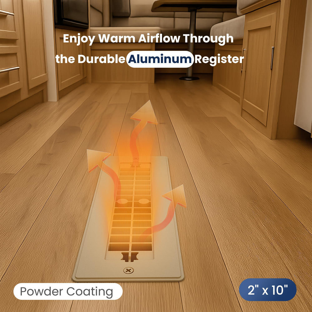 Safoner RV interior feature supports tidy vent area during travel.