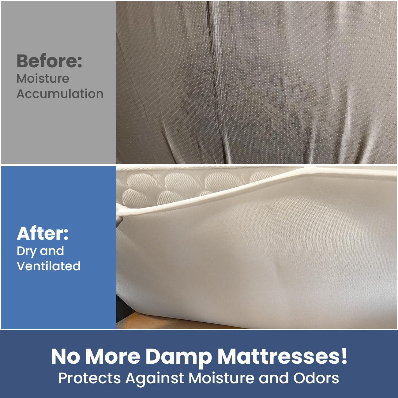 Safoner RV Mattress Underlay helps reduce dampness by promoting airflow under the mattress.