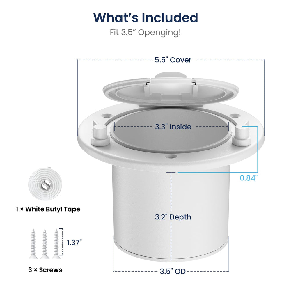 Safoner 3.5-inch opening hatch cover provides weather protection