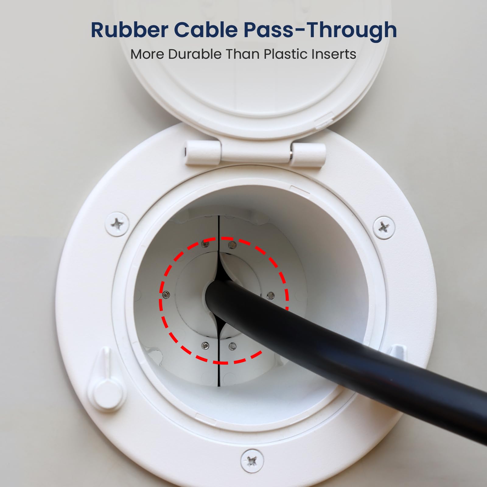Safoner dual locking latches secure the hatch during travel and vibrations.
