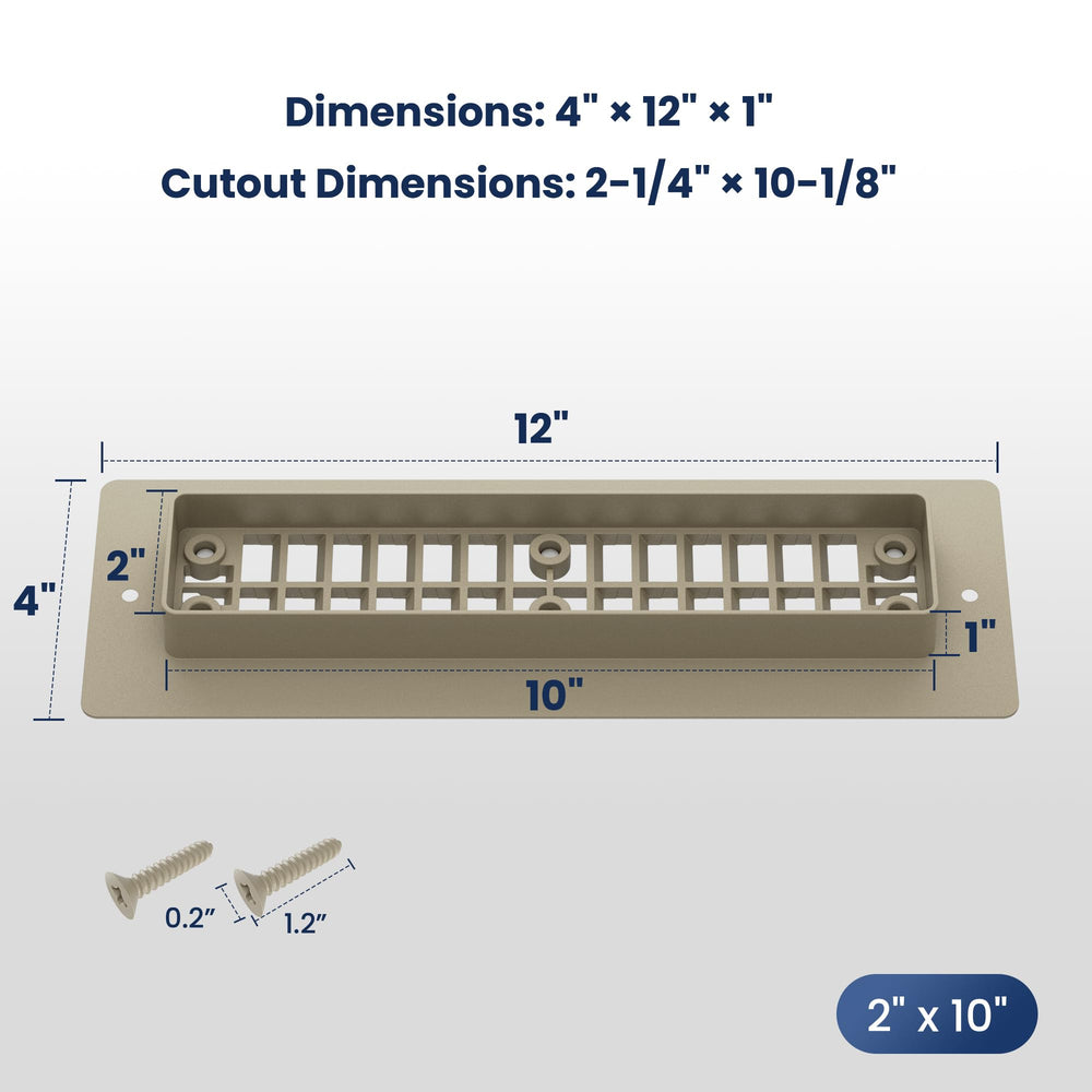 Safoner RV register magnets secure the removable cover without tools.