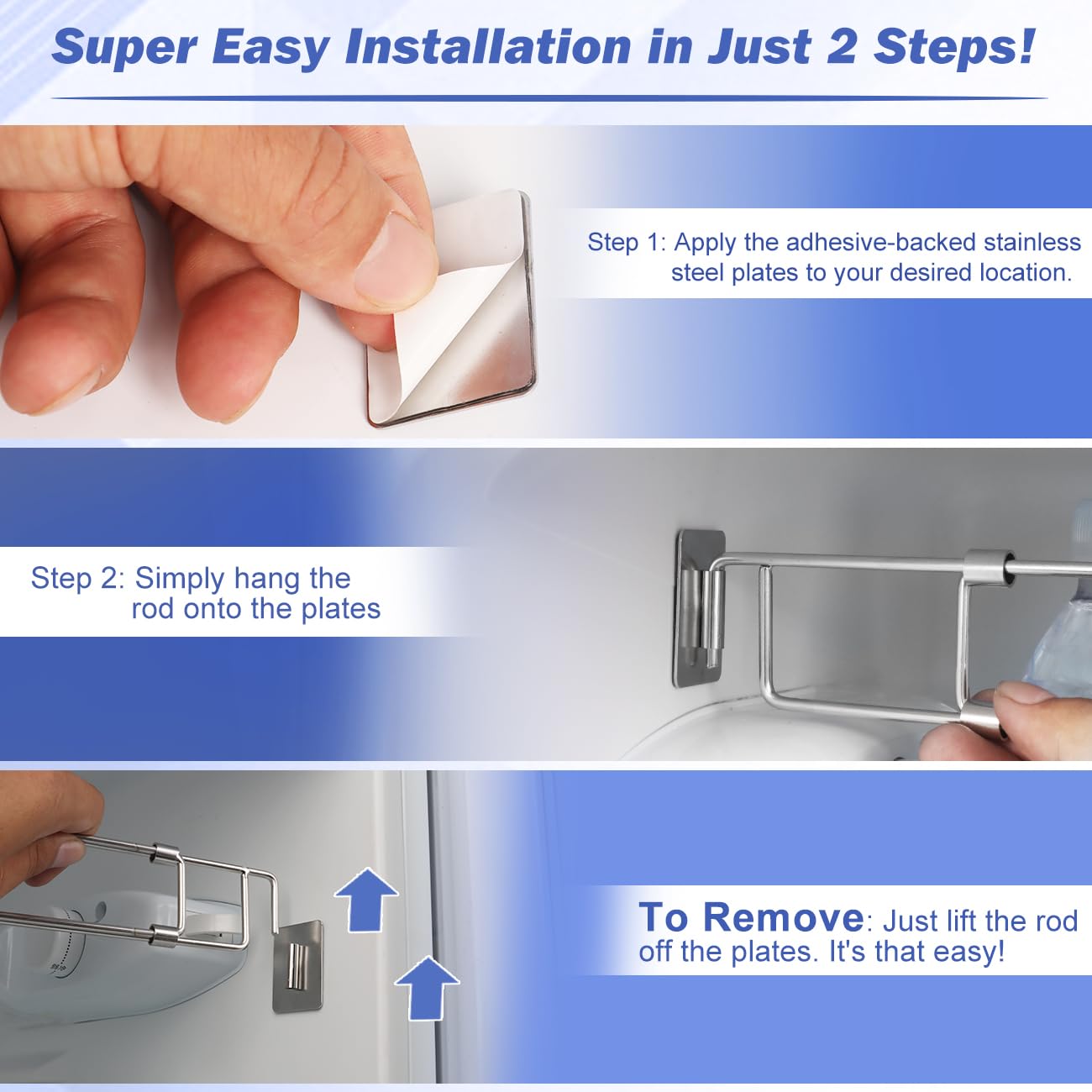 Safoner adhesive plates enable quick, tool-free installation
