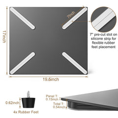 Safoner aluminum board includes pre-drilled slots for easy, flexible installation.