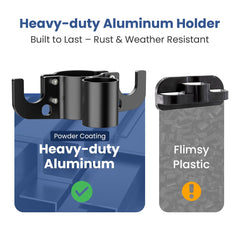 Safoner RV tongue jack compatibility with common hitch sizes demonstrated