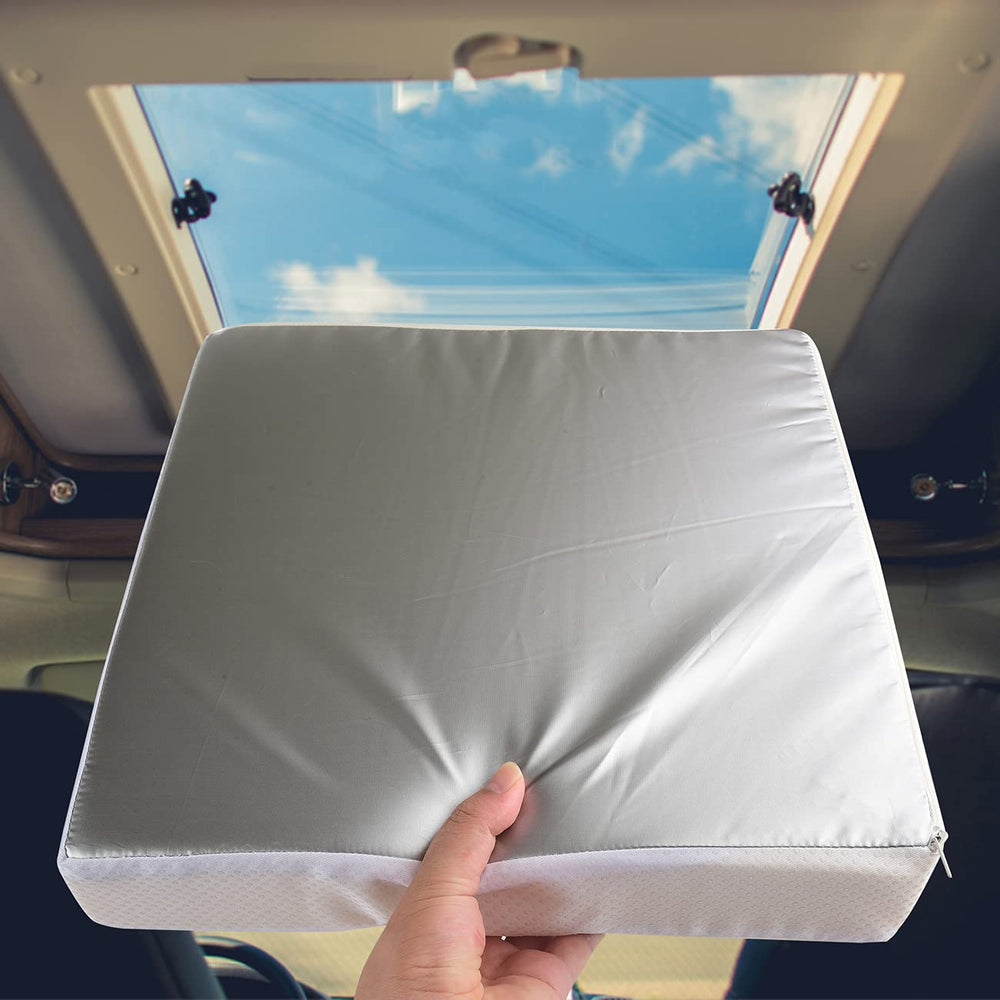 Safoner RV vent insulator with reflective surface for cooler interiors