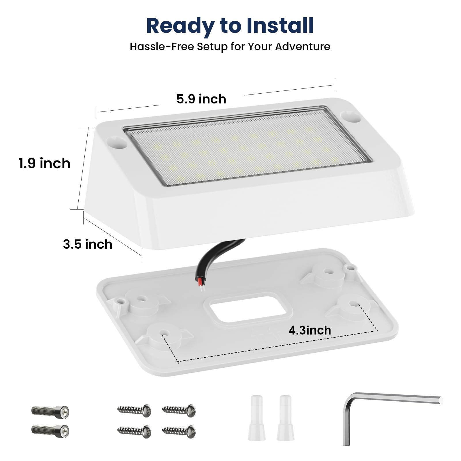 Safoner IP67-rated RV light withstands temperature swings from cold to hot.