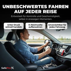 Visor mount included to keep SafePro X within reach.