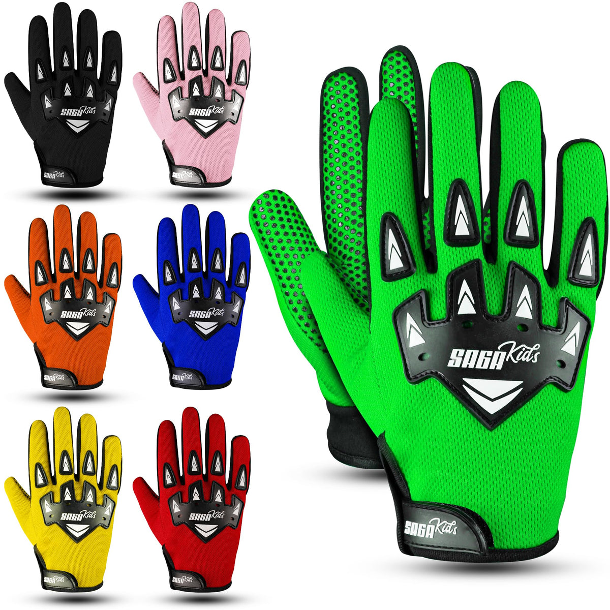 SAGA SPORTS youth motocross gloves with pro-grade protection for confident grip