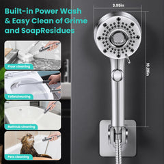 Saidrip water-pause-button on the handle helps conserve water.