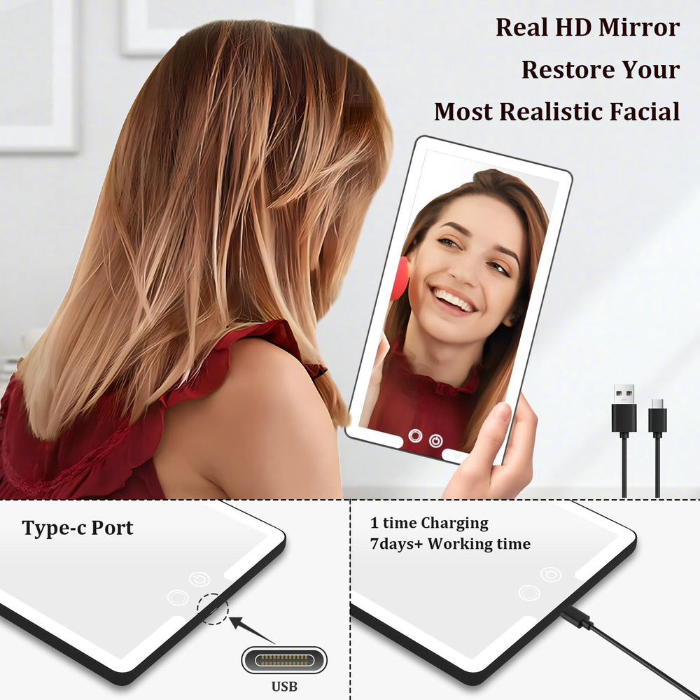 Saiggnyy Led Sun Visor Mirror adhesive straps secure mounting