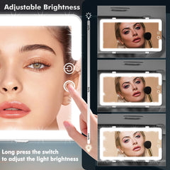 saiggnyy Led Sun Visor Mirror adhesive straps secure mounting on most visors