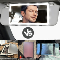 Saiggnyy Led Sun Visor Mirror illuminated front for makeup touch-ups