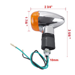 Saihisday rear amber chrome bullet indicator improves signaling clarity.
