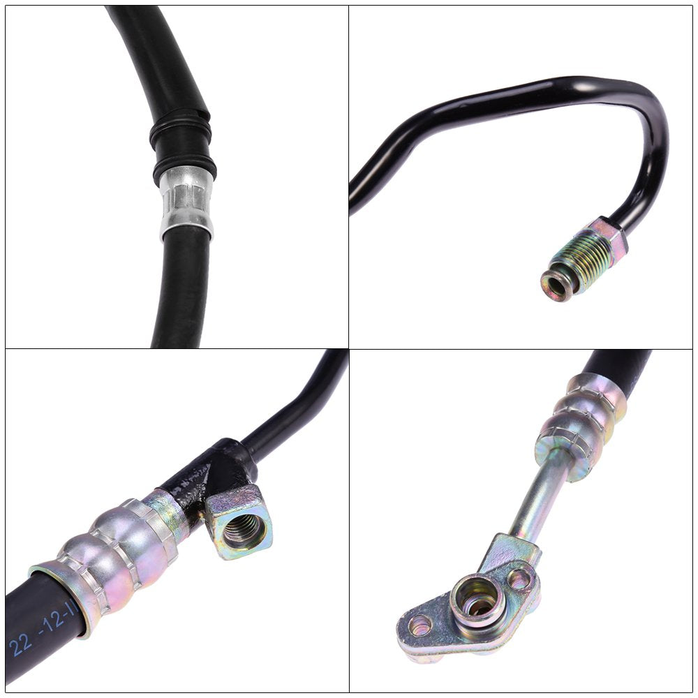 Back view of new hose with clean fittings for a tight seal