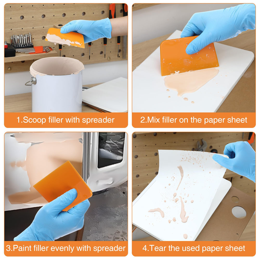 Saillong multi-material mixing board suitable for fiberglass, resins, and glazes.