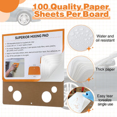 Saillong tear-off mixing sheets water and oil resistant for contamination-free work.