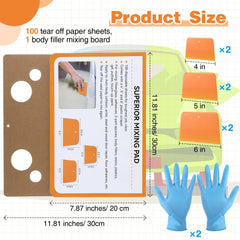 Saillong yellow plastic scrapers 4-5-6 inch for precise mixing and control.