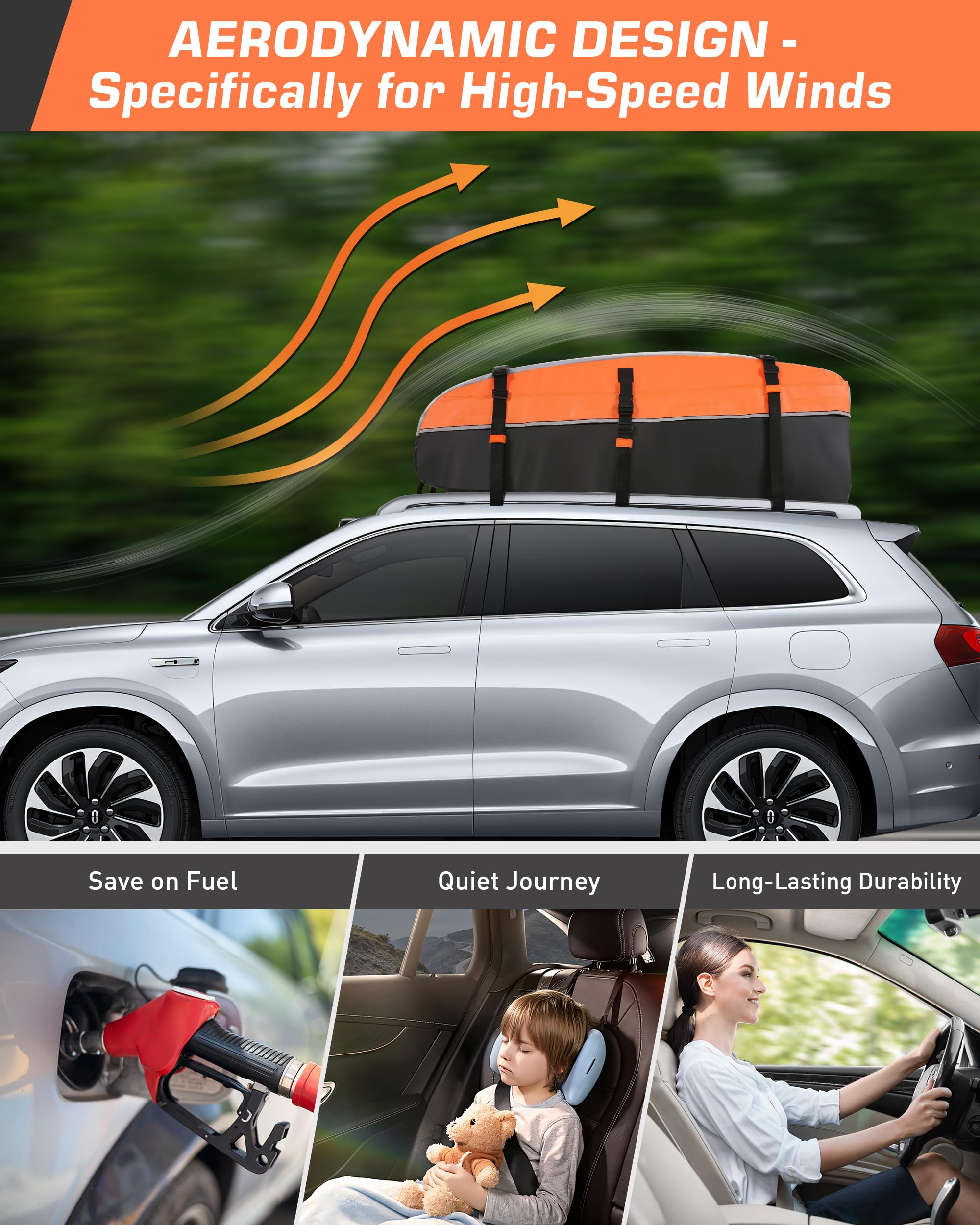 Sailnovo 21 cubic feet capacity stores luggage and gear