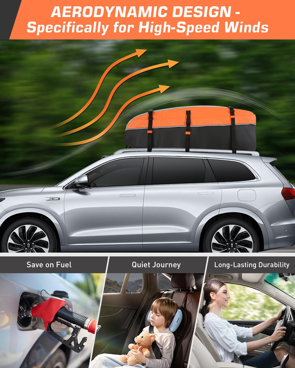Sailnovo 21 cubic feet capacity stores luggage and gear