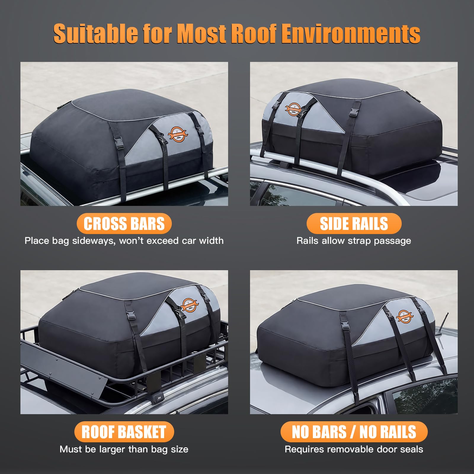 Sailnovo anti-slip bottom mat prevents sliding and protects the roof surface