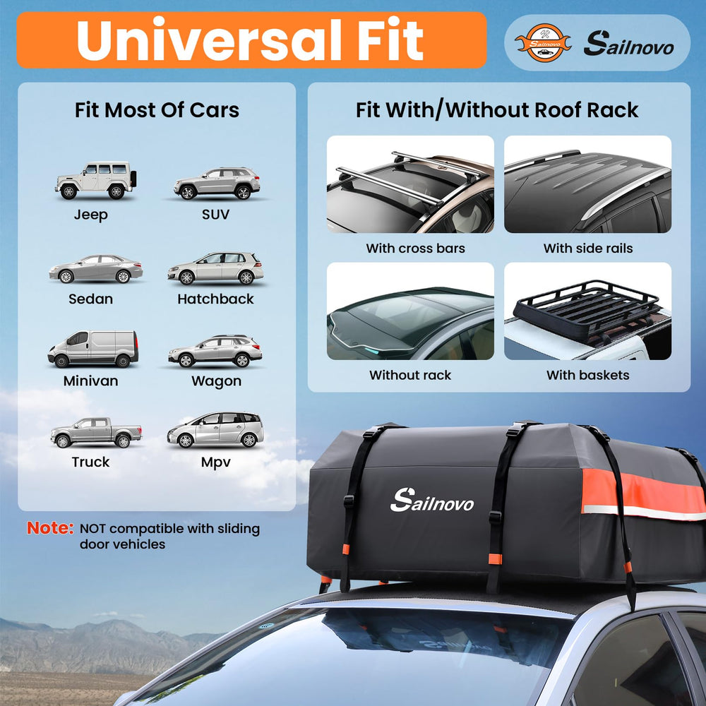 Sailnovo compact 15 cu ft model ideal for sedans and small SUVs