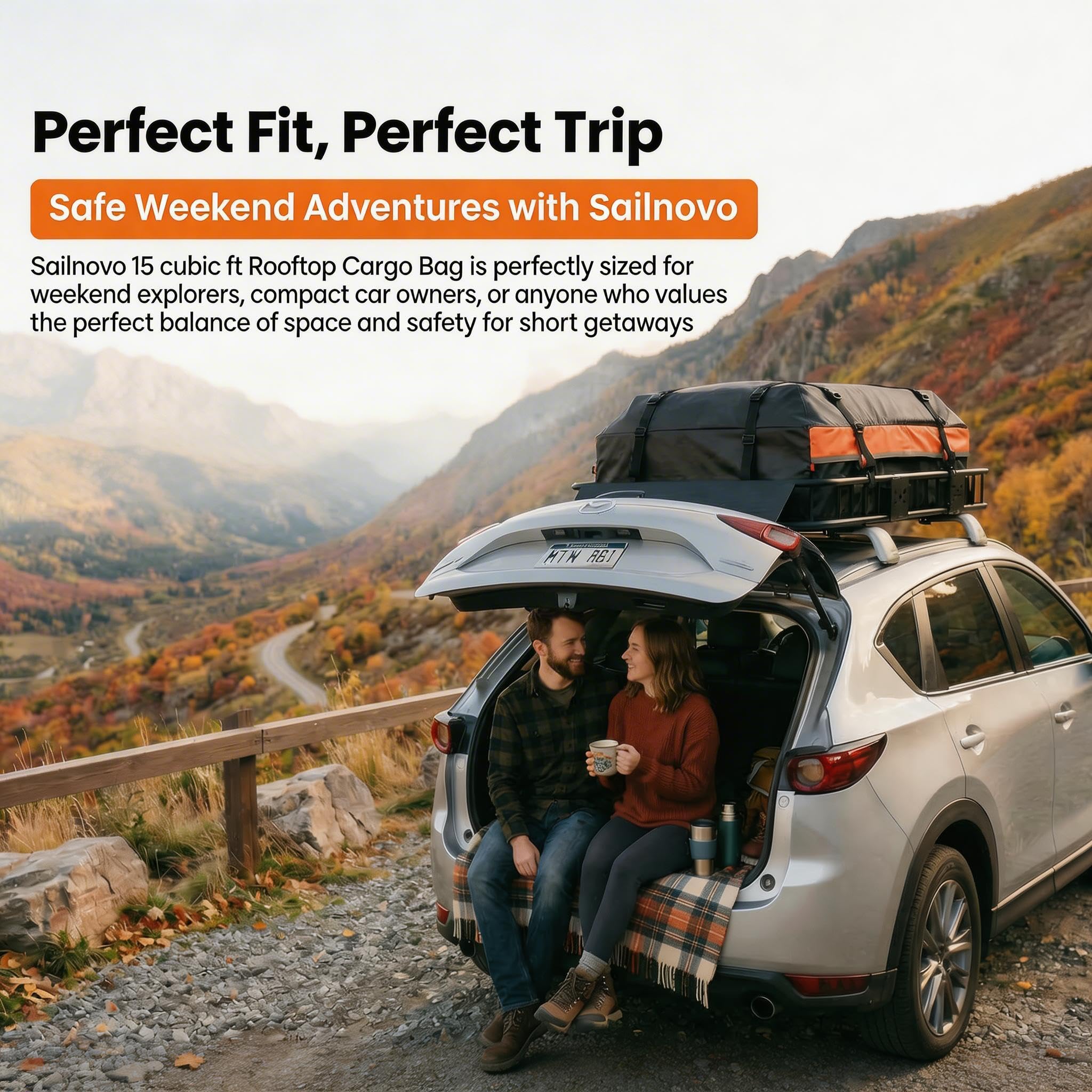 Sailnovo easy installation demonstrates compatibility with or without roof racks