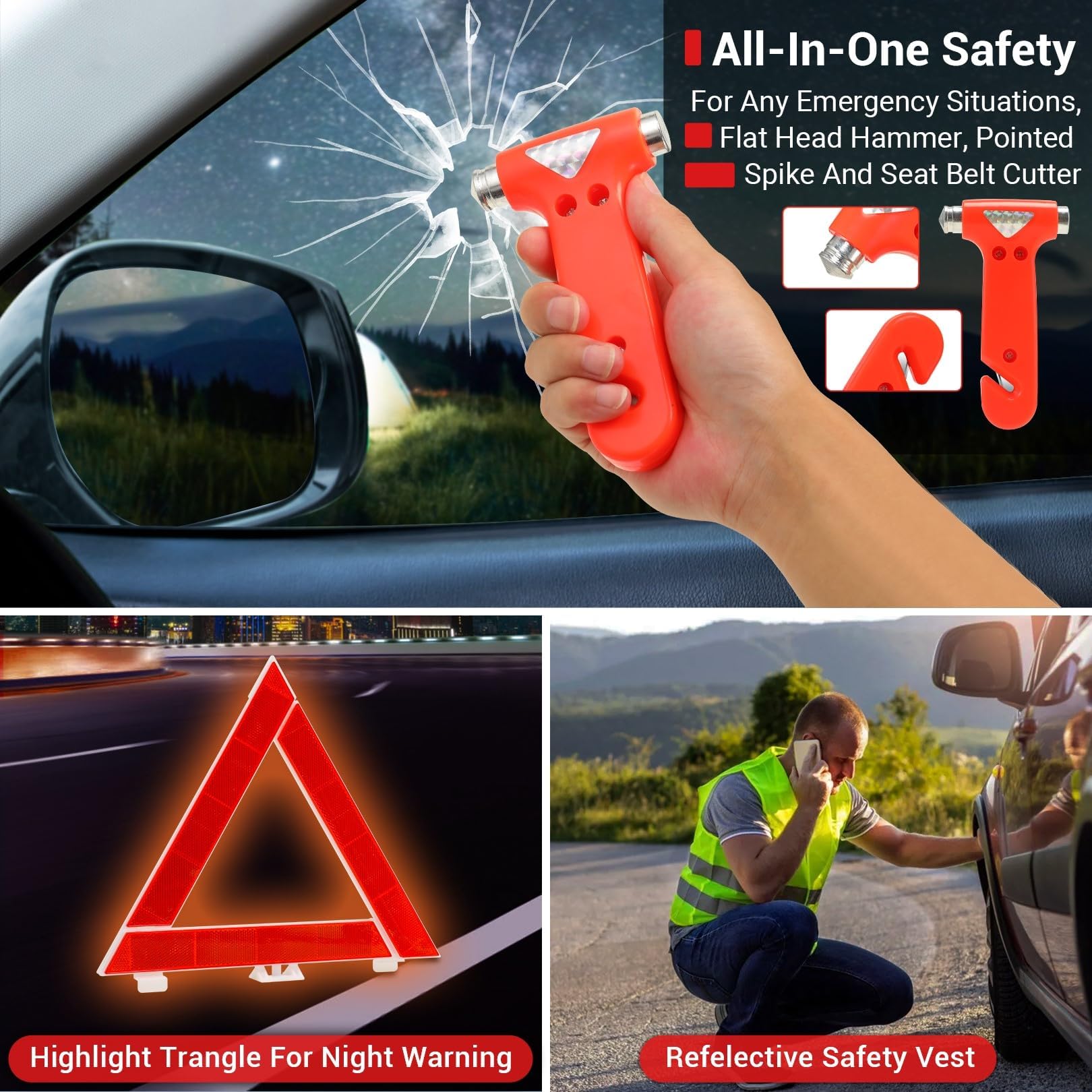 Sailnovo flashing light improves visibility for night driving and roadside safety